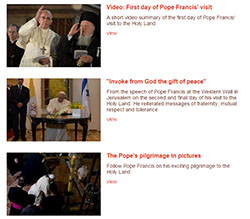 סיקור ביקור האפיפיור
